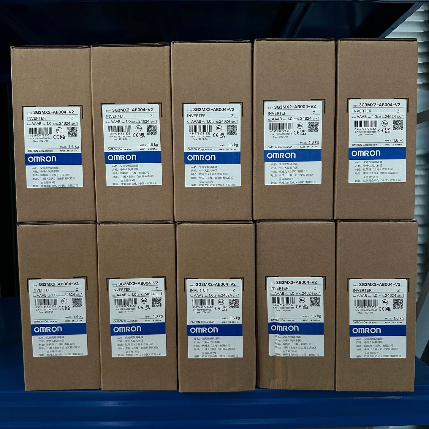3G3MX2-AB004-V2 Compact Inverter Drive, 0.4kW, 200V, 3-Phase, High-Performance Motor Control - chengruiyuan