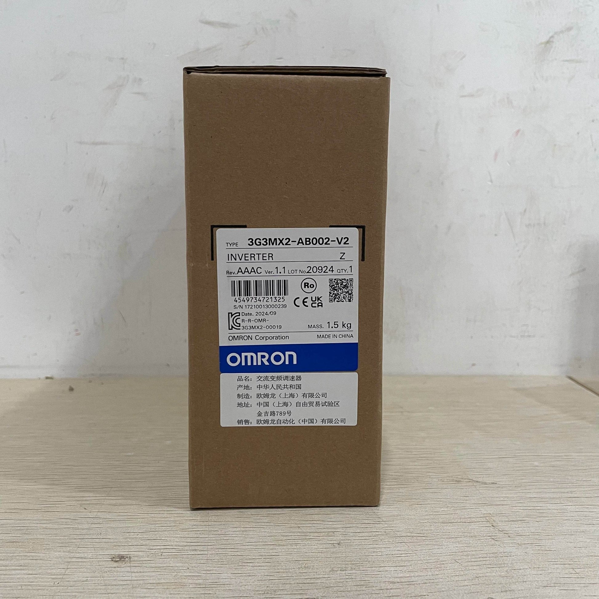 3G3MX2-AB002-V2 Compact Inverter Drive, 200V, 0.2kW, High-Performance Motor Control - chengruiyuan